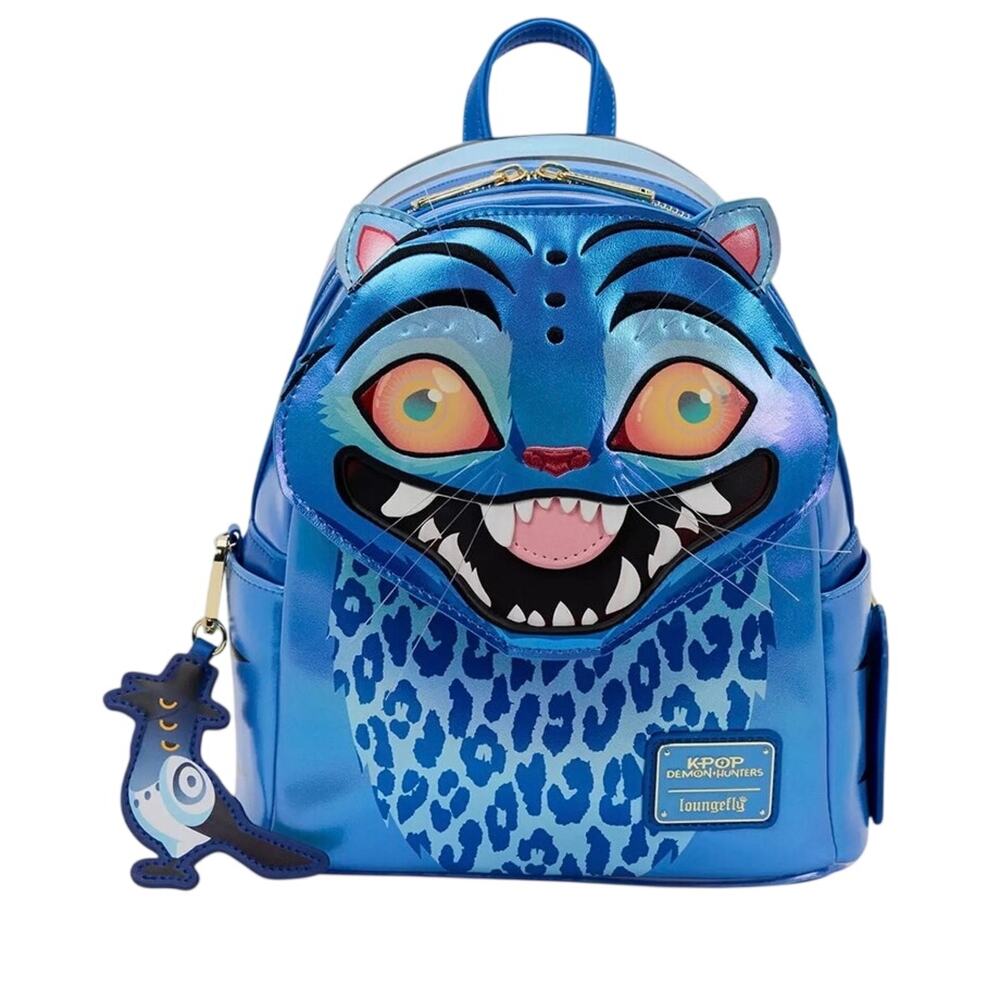 Loungefly KPop Demon Hunters Derpy Tiger LightUp Mini Backpack Sussie Bag Charm